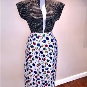 Vintage floral midi skirt size 10